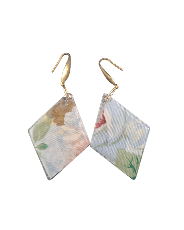 BOUCLES D'OREILLES AILES FLEURIES