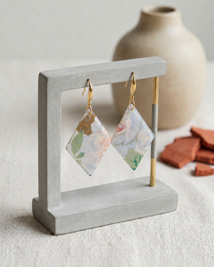 BOUCLES D'OREILLES AILES FLEURIES