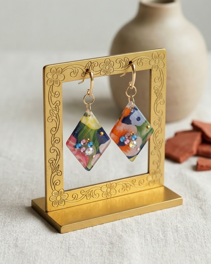 BOUCLES D'OREILLES AILES DE FLORE