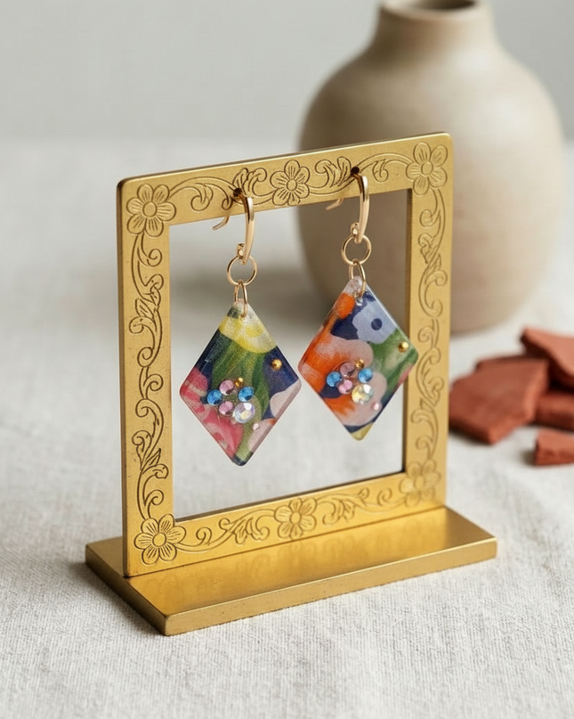 BOUCLES D'OREILLES AILES DE FLORE