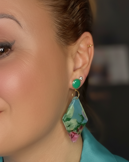 BOUCLES D'OREILLES CHRYSALIDE FLORALE