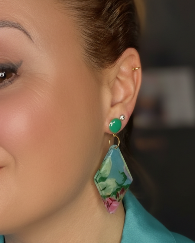 BOUCLES D'OREILLES CHRYSALIDE FLORALE