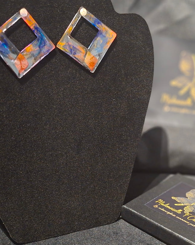 BOUCLES D'OREILLES AILES D'AQUARELLE