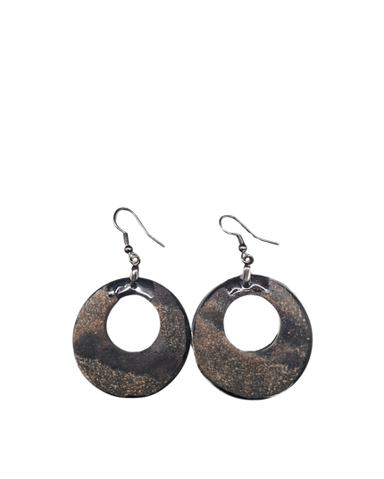 BOUCLES D'OREILLES PAPILLON D'ÉBÈNE