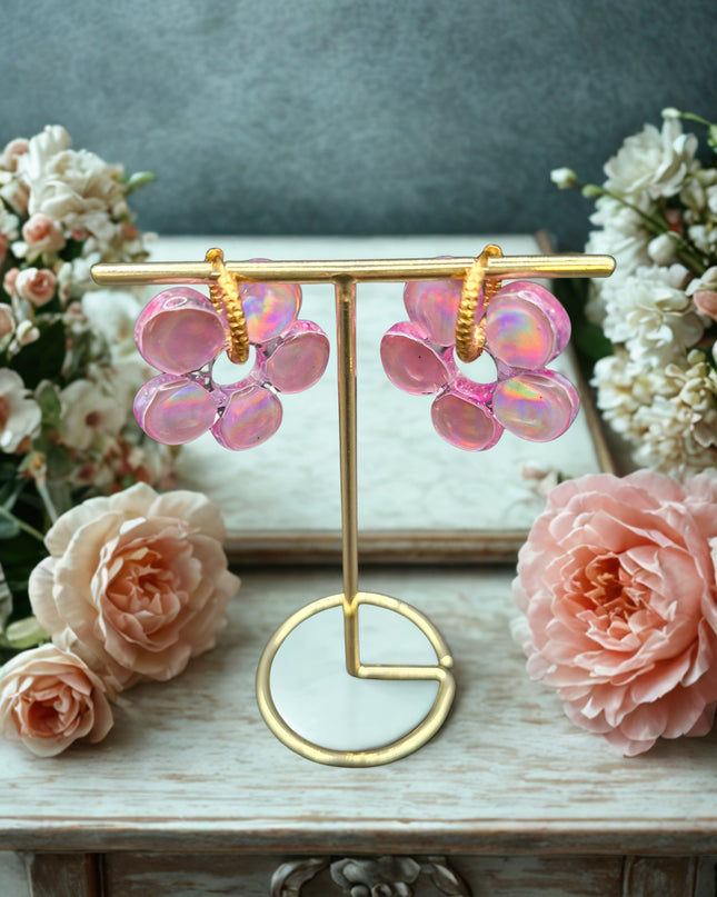 BOUCLES D'OREILLES CHRYSALIDE ROSE