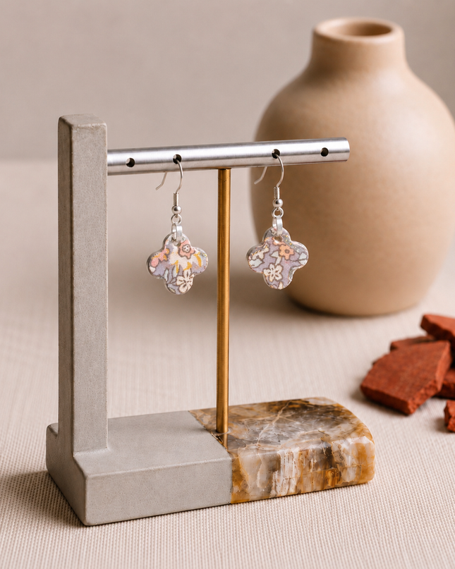 BOUCLES D'OREILLES CHRYSALIDE DE COTON