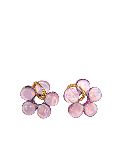 BOUCLES D'OREILLES CHRYSALIDE ROSE