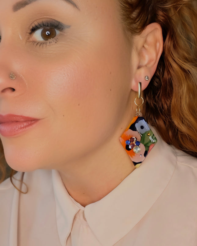 BOUCLES D'OREILLES AILES DE FLORE