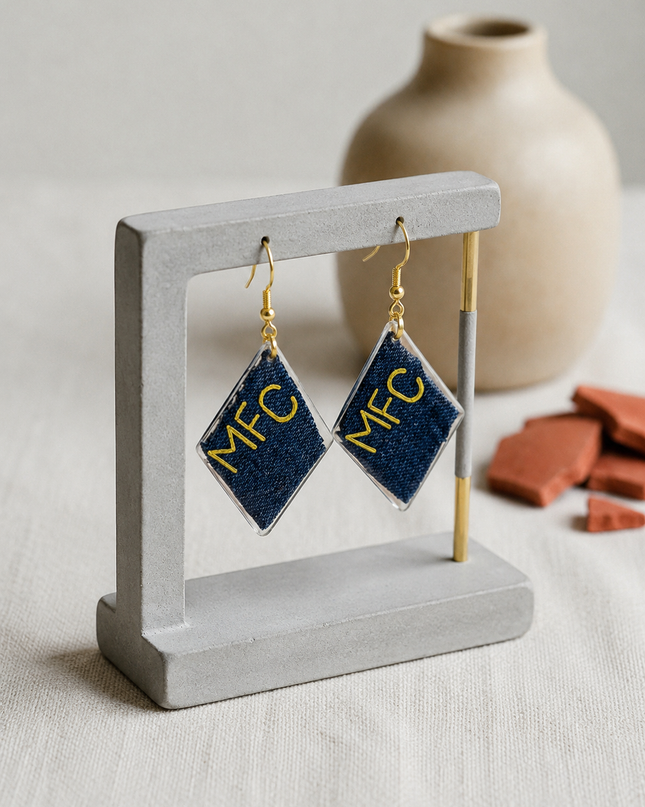 BOUCLES D'OREILLES CHRYSALIDE DE DENIM