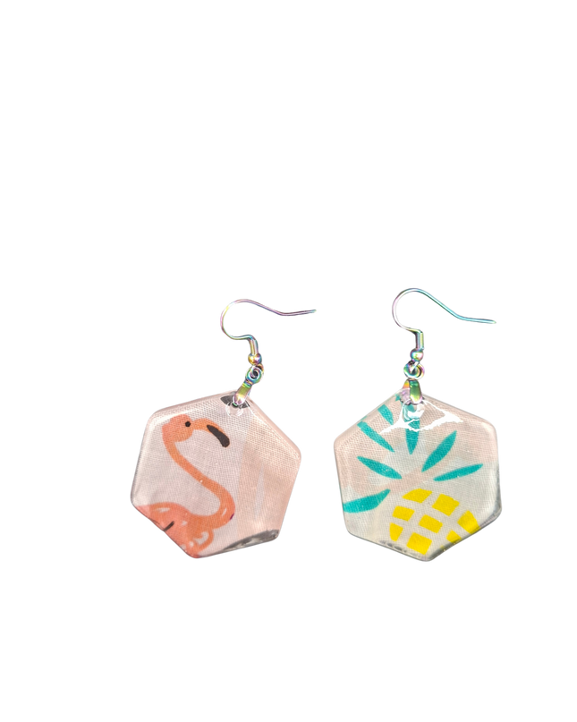 BOUCLES D'OREILLES CHRYSALIDE TROPICALE