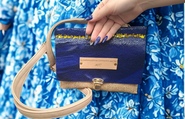 POCHETTE CHRYSALIDE BLEUE