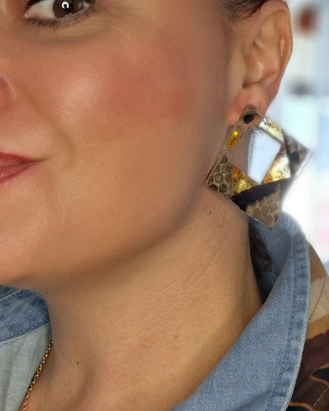 BOUCLES D'OREILLES CHRYSALIDE ÉCAILLES