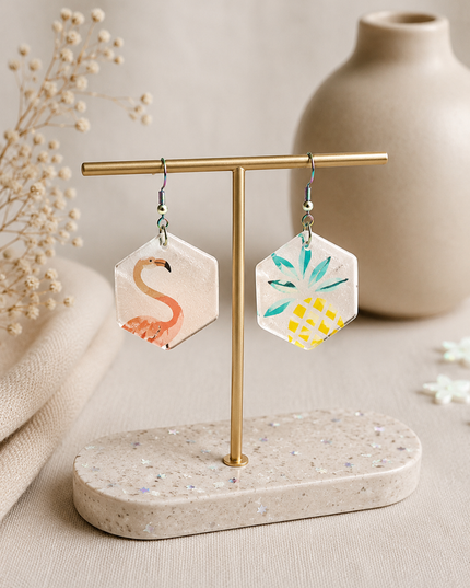 BOUCLES D'OREILLES CHRYSALIDE TROPICALE