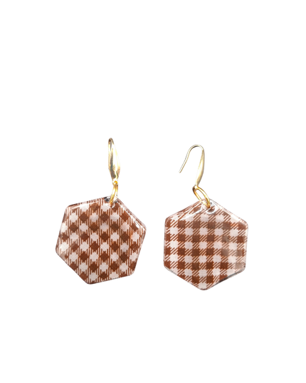 BOUCLES D'OREILLES VICHY VOLANT